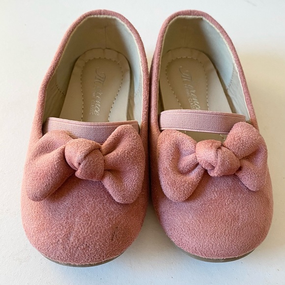 merence Other - Merence Toddler Girl Ballerina Flats Mary Janes Dusty Pink Size 26 (Toddler 9)